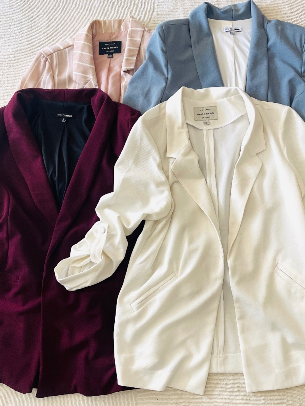4 Women’s Blazer Large Jacket blue burgundy white size L